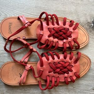 Camper Leather & Elastic Sandals